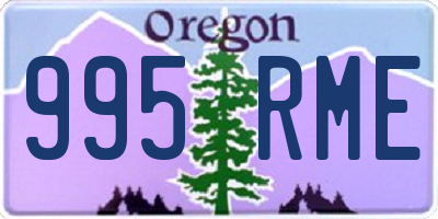 OR license plate 995RME