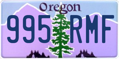 OR license plate 995RMF