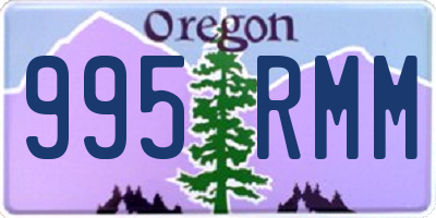 OR license plate 995RMM
