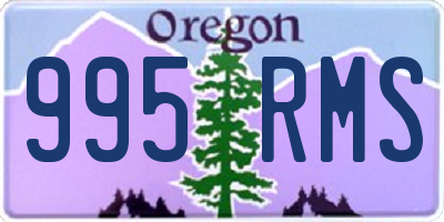 OR license plate 995RMS