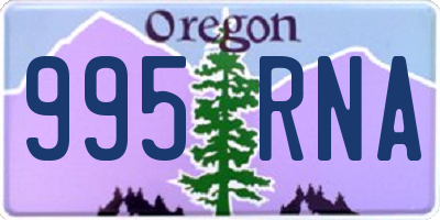 OR license plate 995RNA