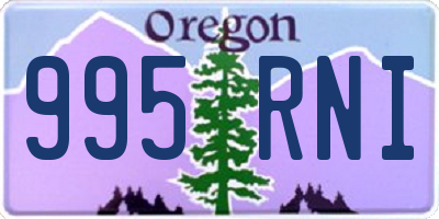 OR license plate 995RNI