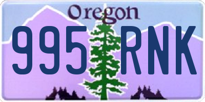 OR license plate 995RNK