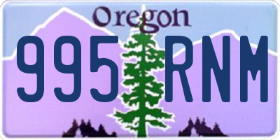 OR license plate 995RNM