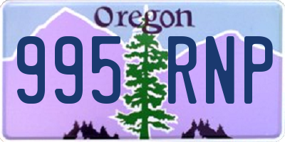 OR license plate 995RNP