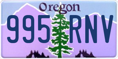OR license plate 995RNV