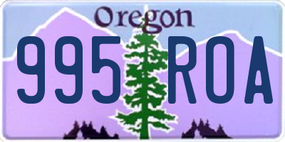 OR license plate 995ROA