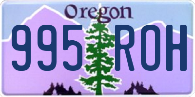 OR license plate 995ROH