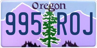 OR license plate 995ROJ
