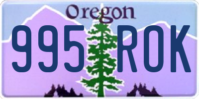 OR license plate 995ROK