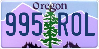 OR license plate 995ROL