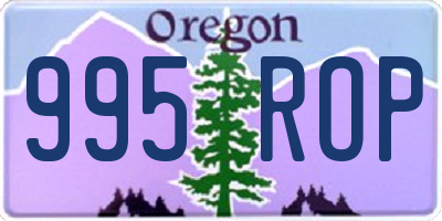 OR license plate 995ROP