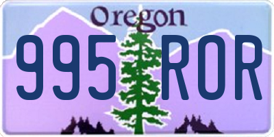 OR license plate 995ROR