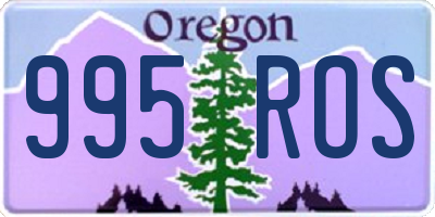 OR license plate 995ROS