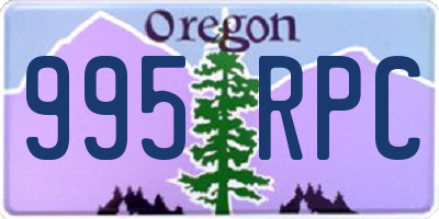 OR license plate 995RPC