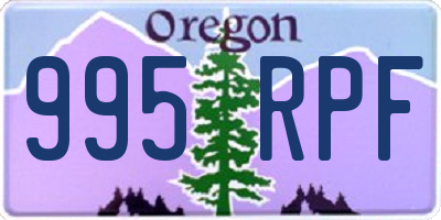 OR license plate 995RPF