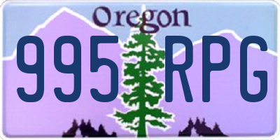 OR license plate 995RPG