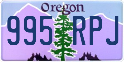 OR license plate 995RPJ
