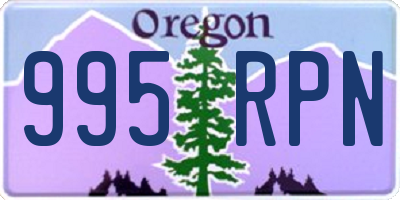 OR license plate 995RPN