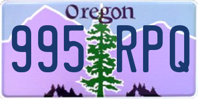 OR license plate 995RPQ