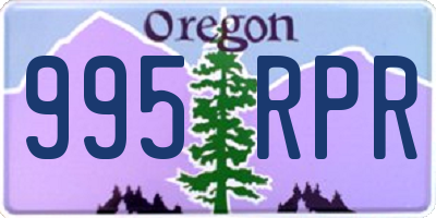 OR license plate 995RPR