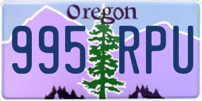 OR license plate 995RPU