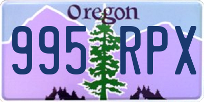 OR license plate 995RPX