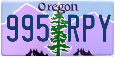 OR license plate 995RPY