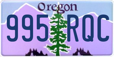 OR license plate 995RQC