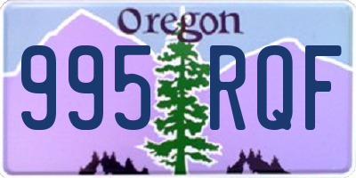OR license plate 995RQF