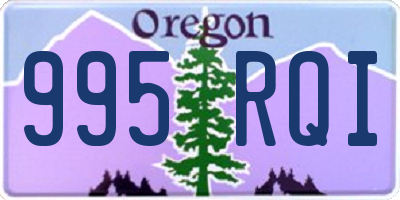 OR license plate 995RQI