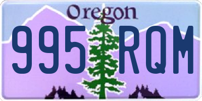 OR license plate 995RQM