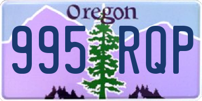 OR license plate 995RQP