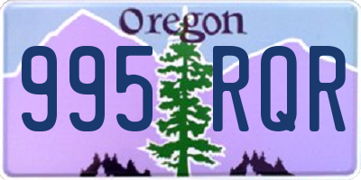 OR license plate 995RQR