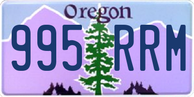 OR license plate 995RRM