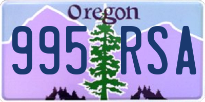 OR license plate 995RSA