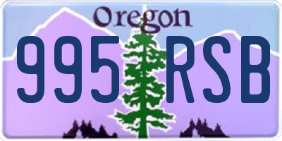 OR license plate 995RSB