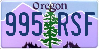 OR license plate 995RSF