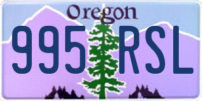 OR license plate 995RSL