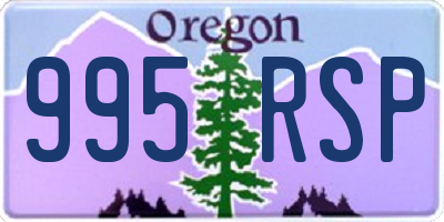 OR license plate 995RSP