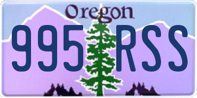 OR license plate 995RSS