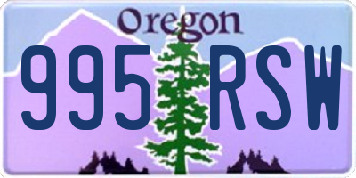 OR license plate 995RSW