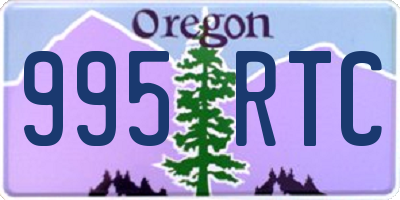 OR license plate 995RTC