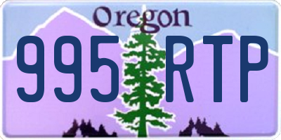OR license plate 995RTP