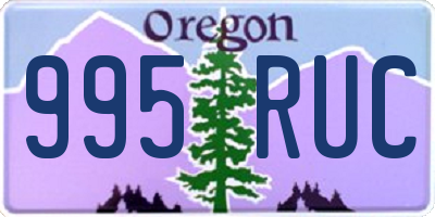 OR license plate 995RUC