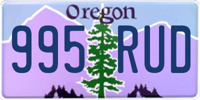 OR license plate 995RUD