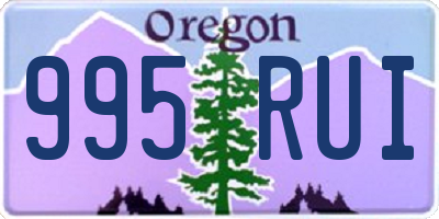 OR license plate 995RUI