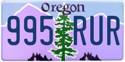 OR license plate 995RUR