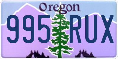 OR license plate 995RUX