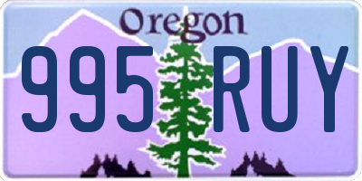 OR license plate 995RUY